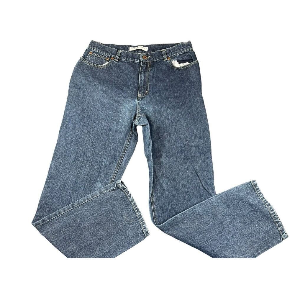 Vintage Tommy Hilfiger Jeans Womens 10 Denim Spellout 90s Y2K Relaxed Embroidery